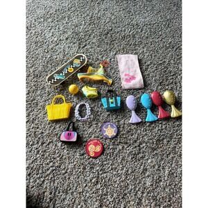 My Scene Doll Lot Bikini Bags Brushes Skateboard
